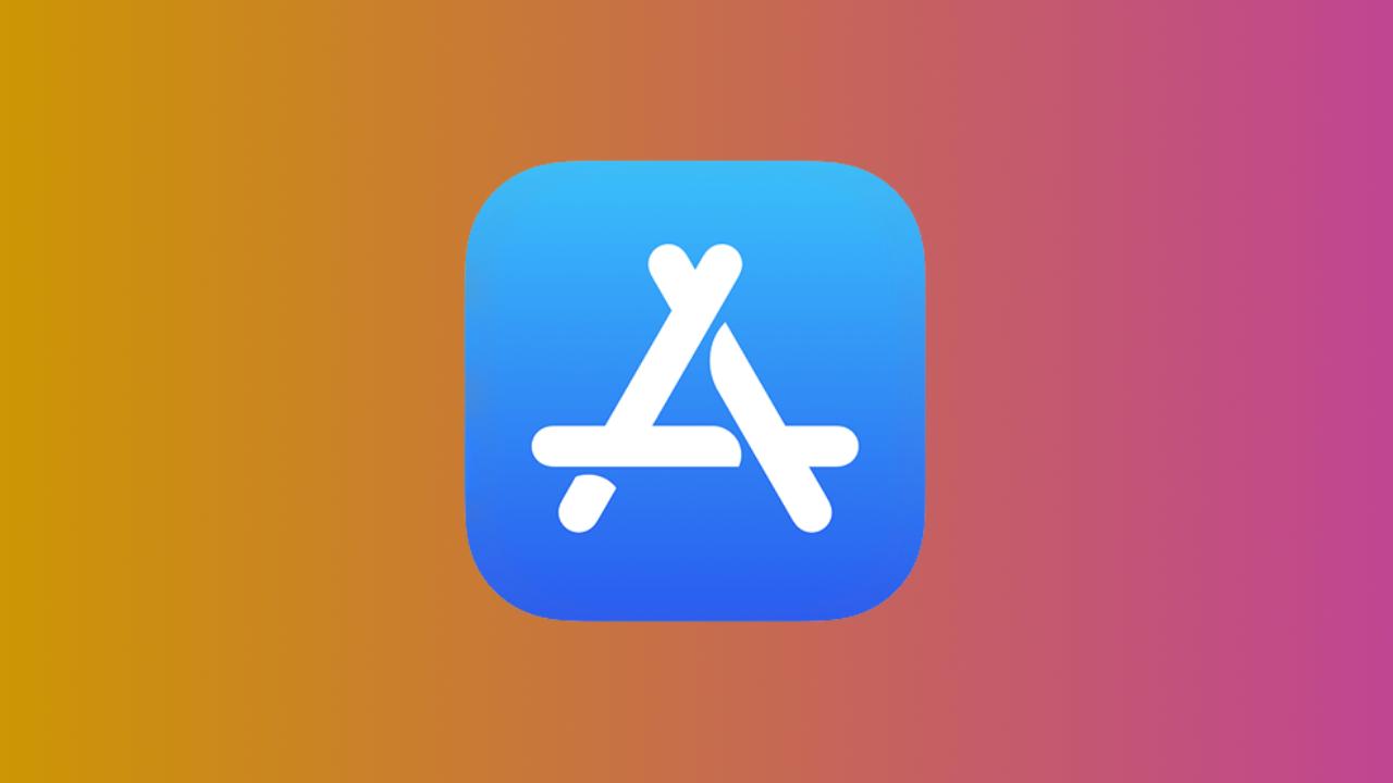 logo de App Store sobre fondo difuminado