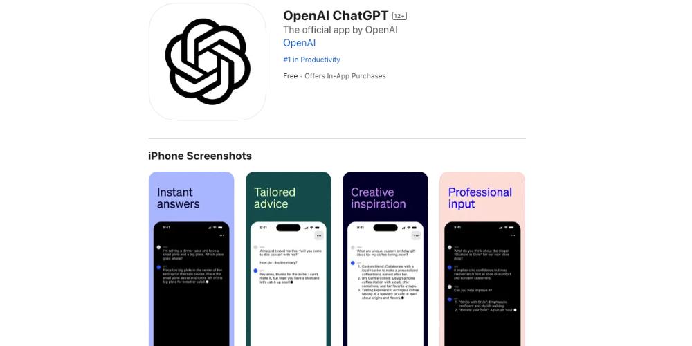 open ai chat gpt iphone