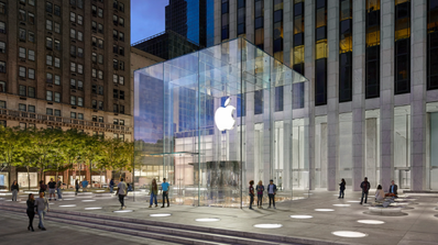 Apple Store de noche
