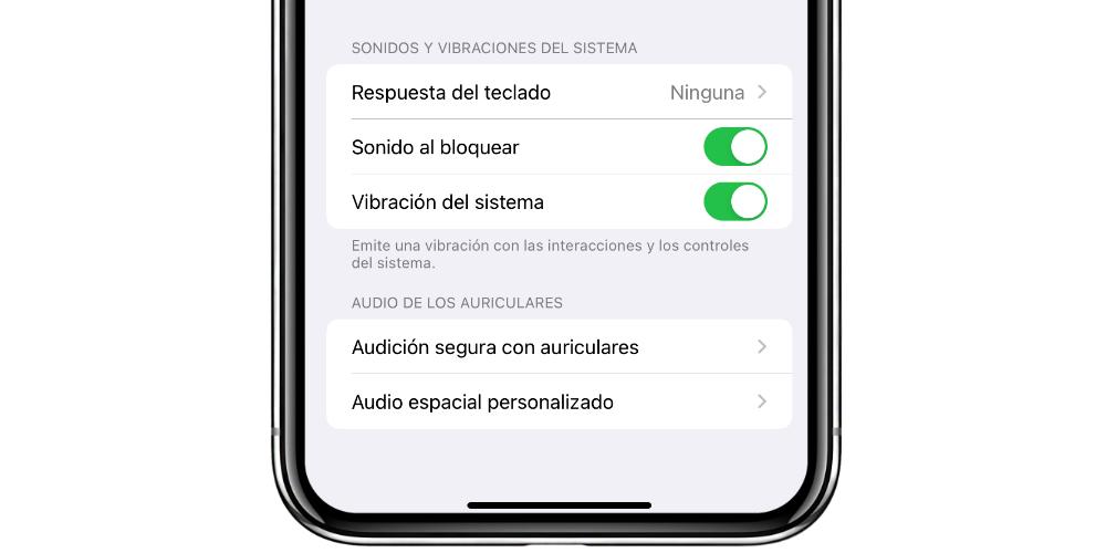 vibrations du système iOS 17
