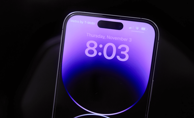 imagen de un iphone sobre fondo negro