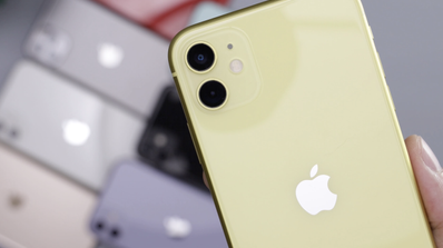 trasera del iphone amarillo
