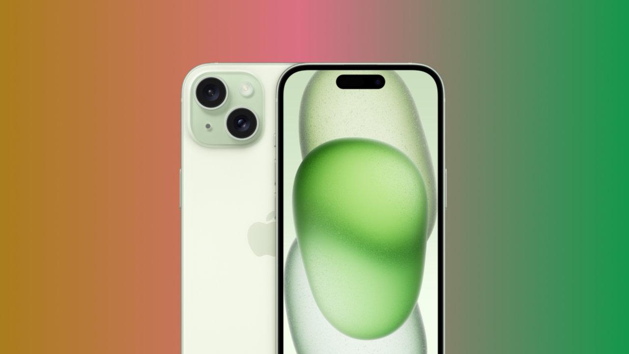 iphone 15 verde portada