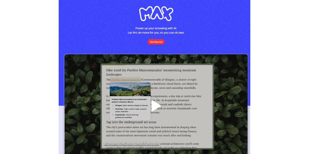 Max Arc navegador