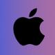 logotipo apple color negro morado