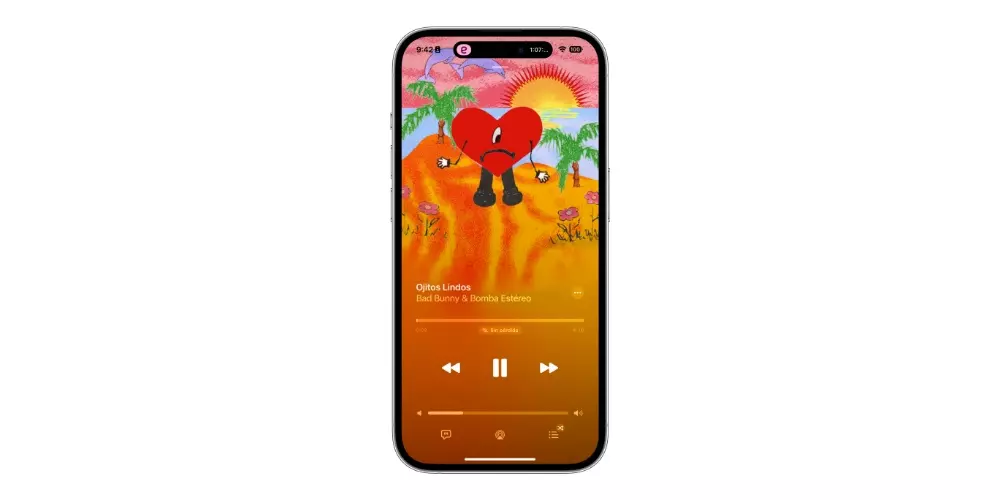 iPhone mostrando Apple Music