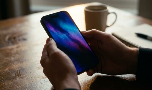 Los cuatro fondos de pantalla estáticos del iPhone 18 Pro en negro, burdeos, blanco azulado y blanco puro