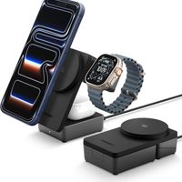 Spigen Essential Qi2.2 25W 3 en 1 Cargador Inalámbrico MagSafe