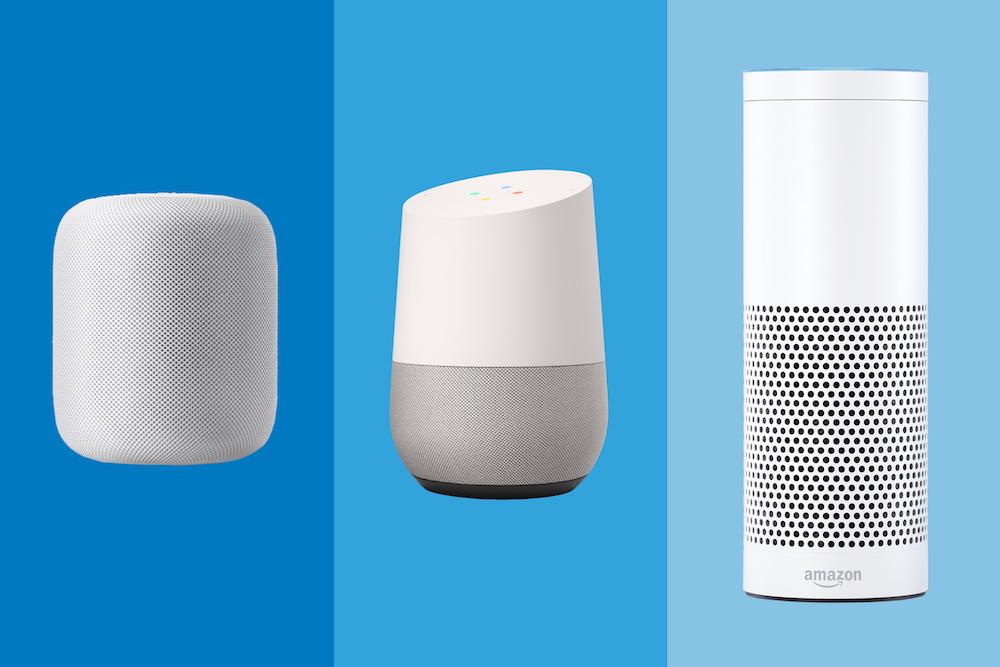 HomePod, Google Home y Amazon Echo