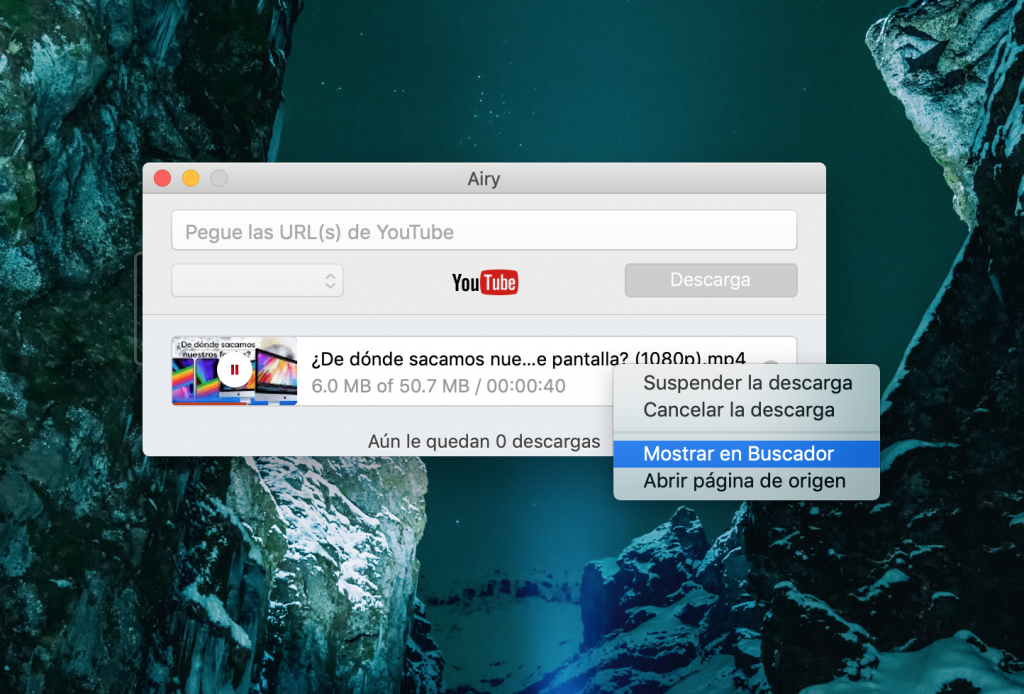 Descargar vídeos de YouTube en Mac