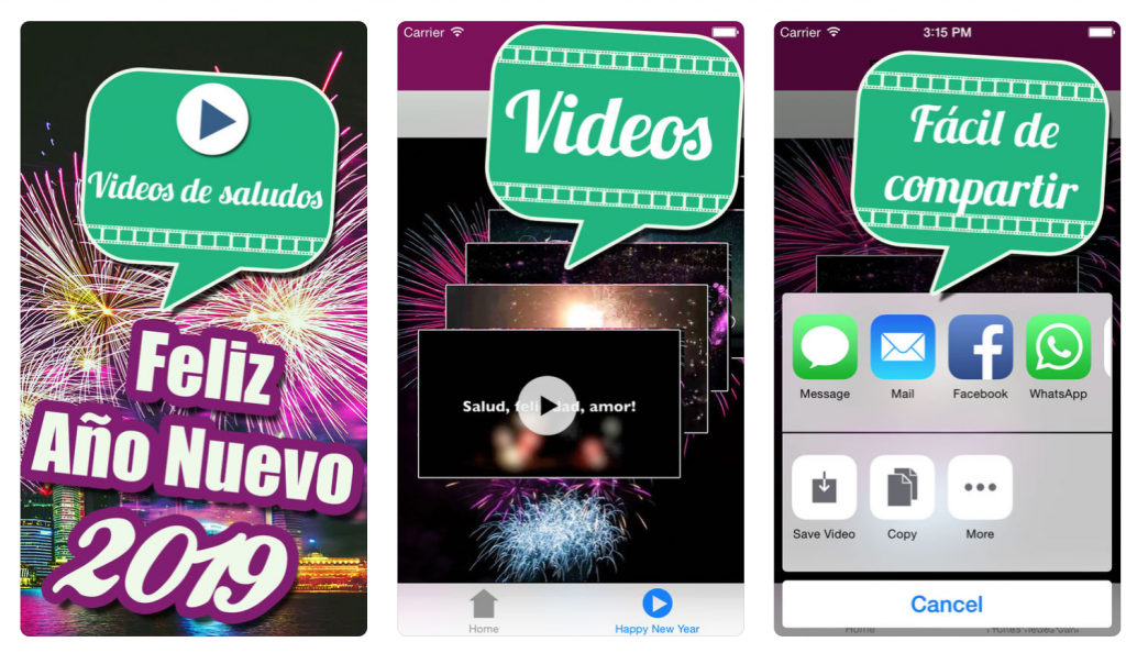 apps para felicitar el año Videos de saludos 2019