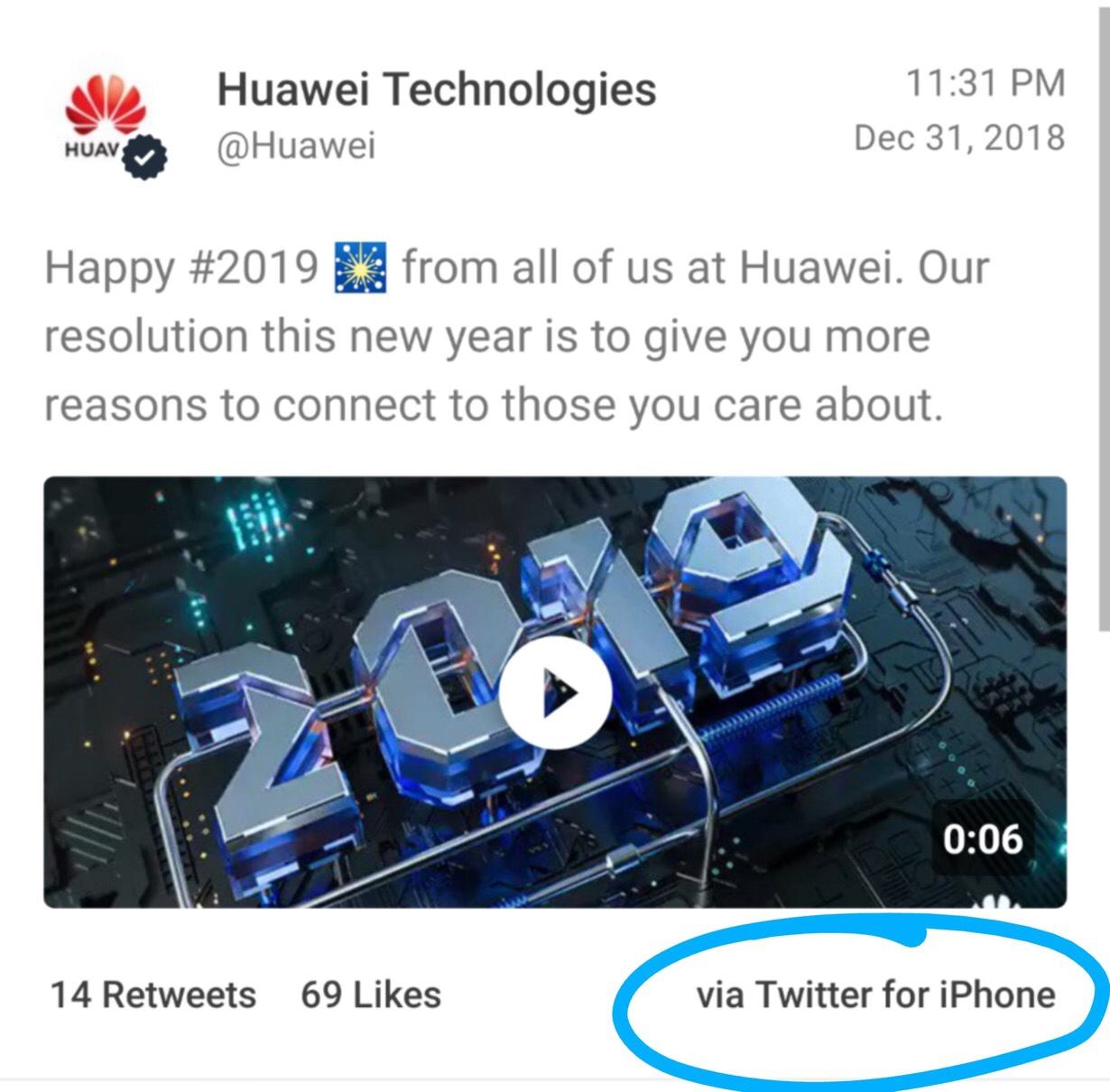 Huawei Tweet