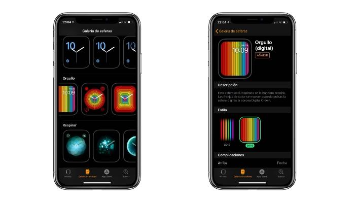 Nuevas esferas Apple Watch Orgullo LGTB 2019